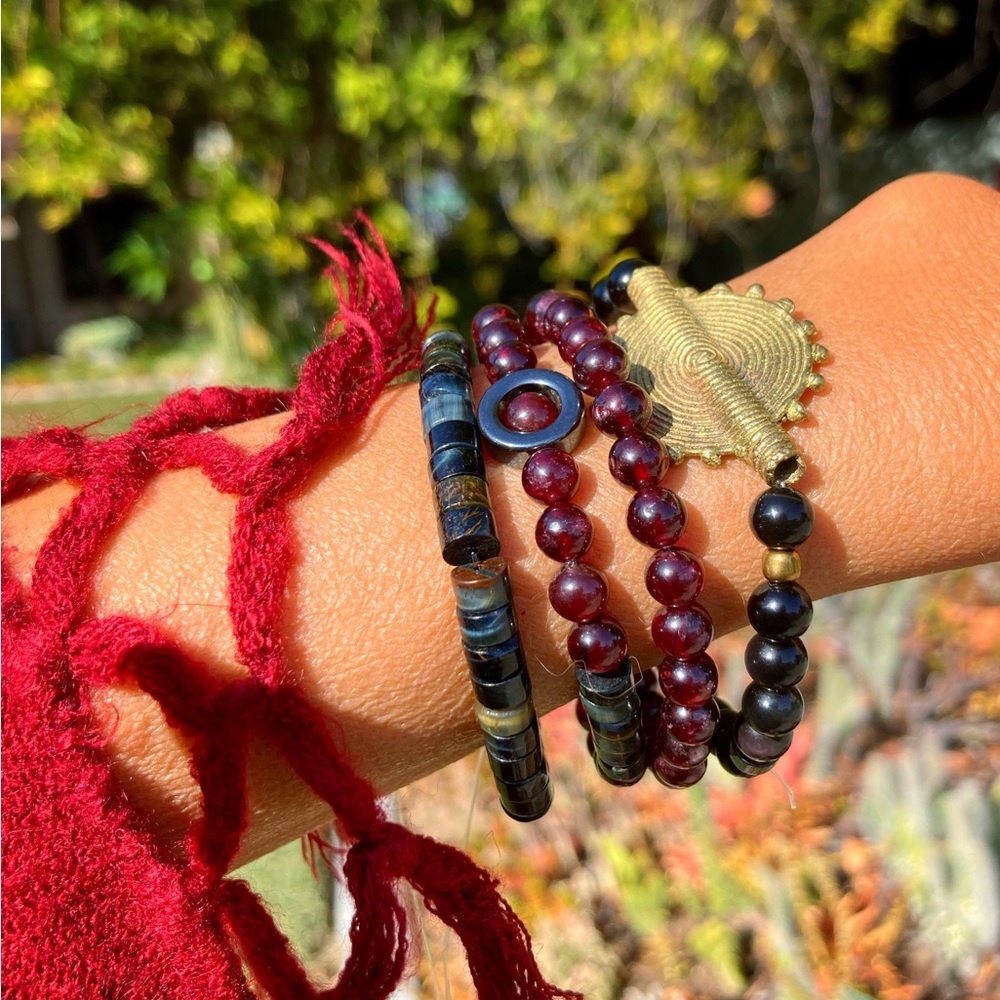 Garnet-Tiger's Eye-Rainbow Obsidian Fall Stash
